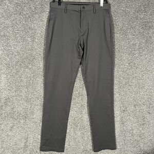 Ministry‎ Pants Mens 30x35 Gray Slim Fit Dress Trousers Flat Front Stretch Work